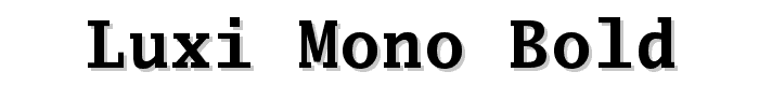 Luxi Mono Bold font